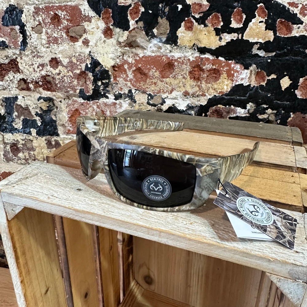 Realtree Max-4 Camo Sunglasses Mens Wrap Around Hunting Fishing UV400 New